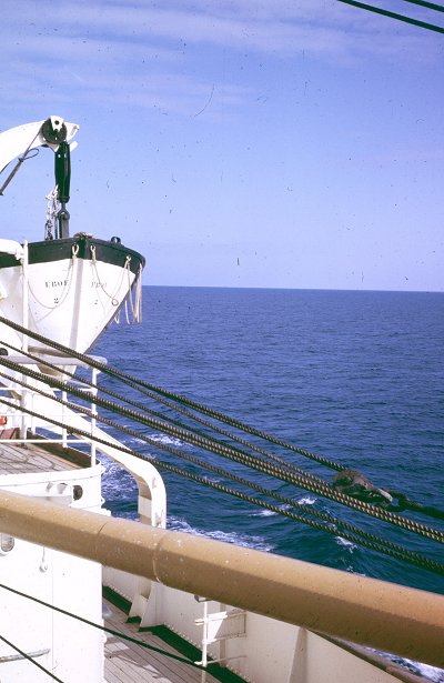 at sea