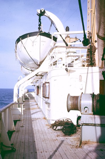 at sea