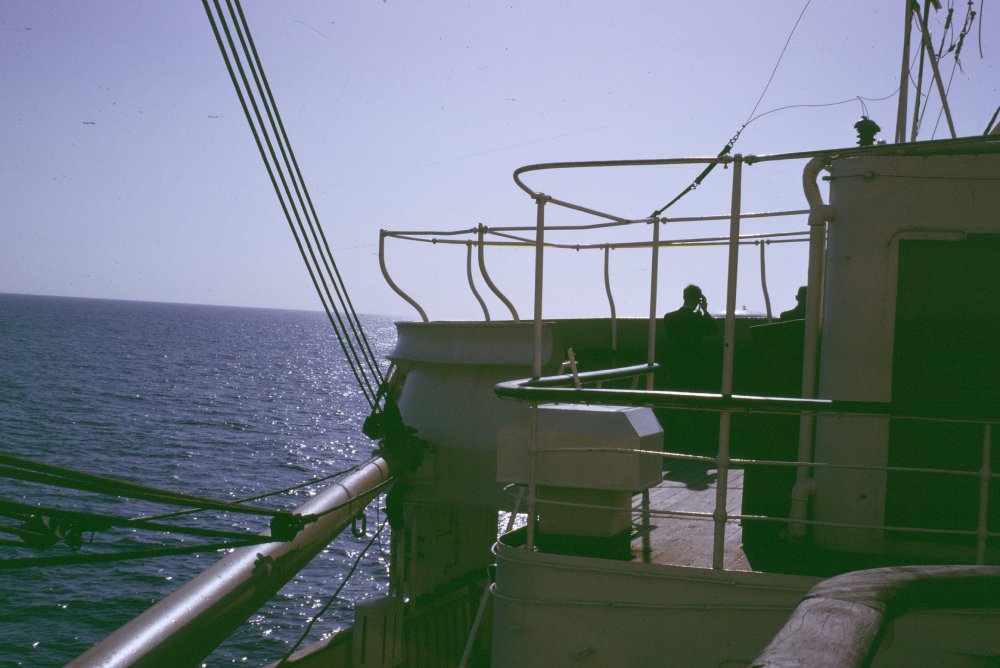 at sea