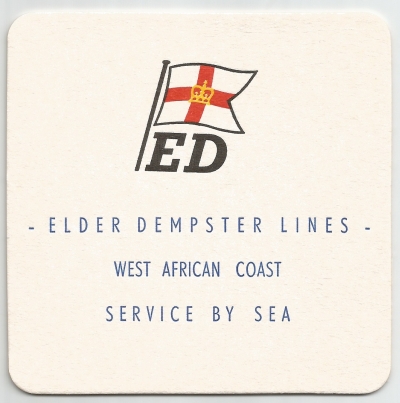 Elder Dempster beermat