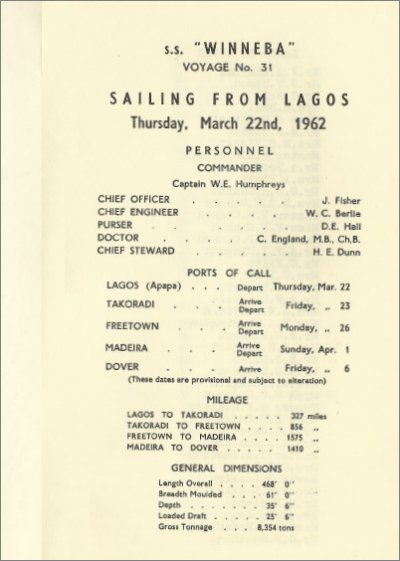 Passenger List - Winneba