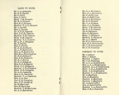 Passenger List - Winneba