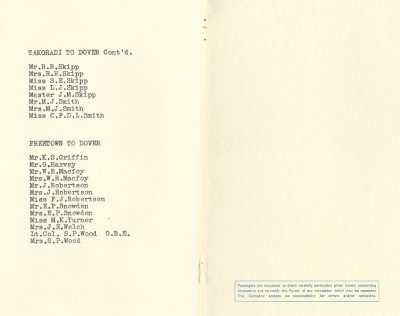 Passenger List - Winneba