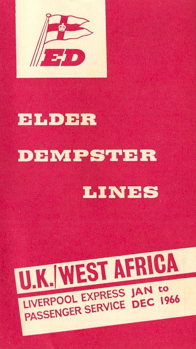 Elder Dempster 1966 timetable