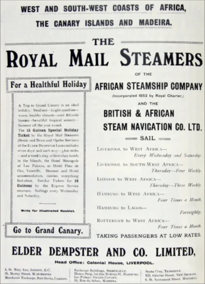 Elder Dempster advertisement