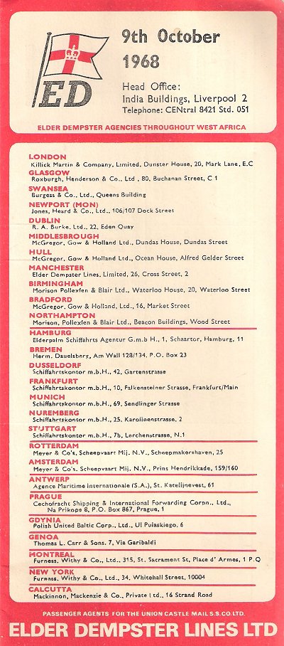 EDL sailing schedule