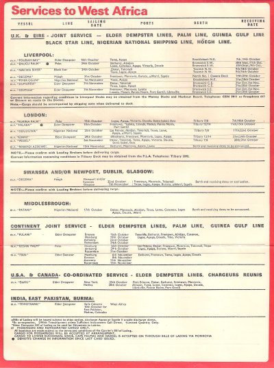 EDL sailing schedule