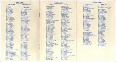 Passenger List - Aureol