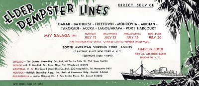 Elder Dempster advertisement