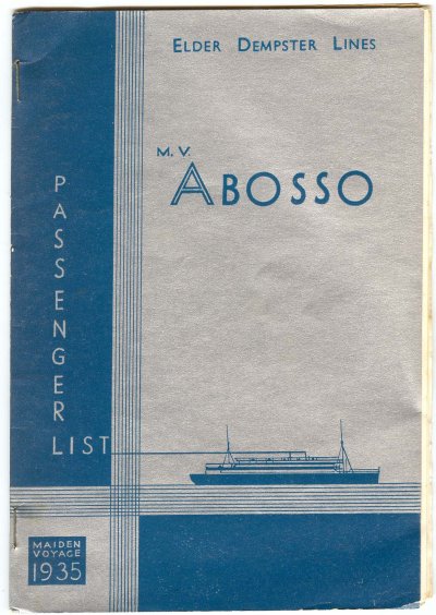Passenger List - Abosso