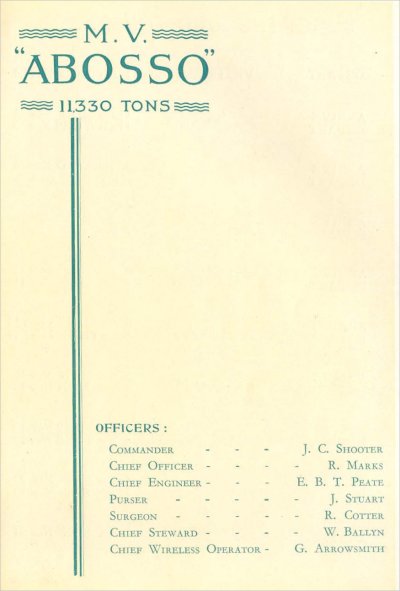 Passenger List - Abosso