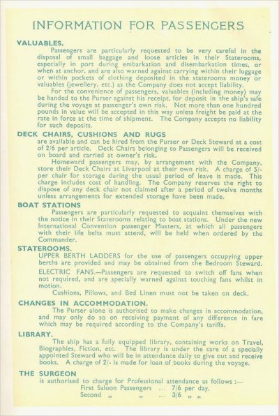 Passenger List - Abosso