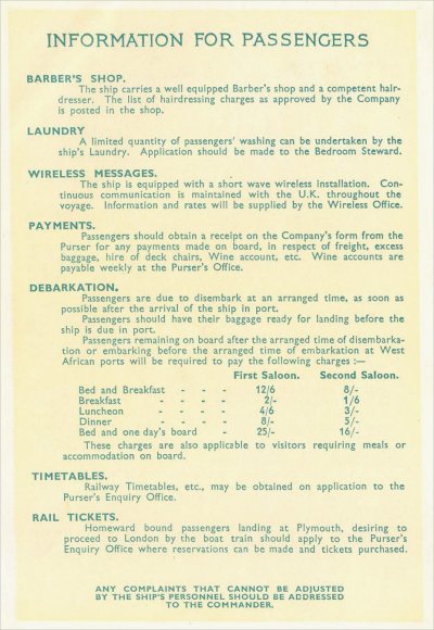 Passenger List - Abosso