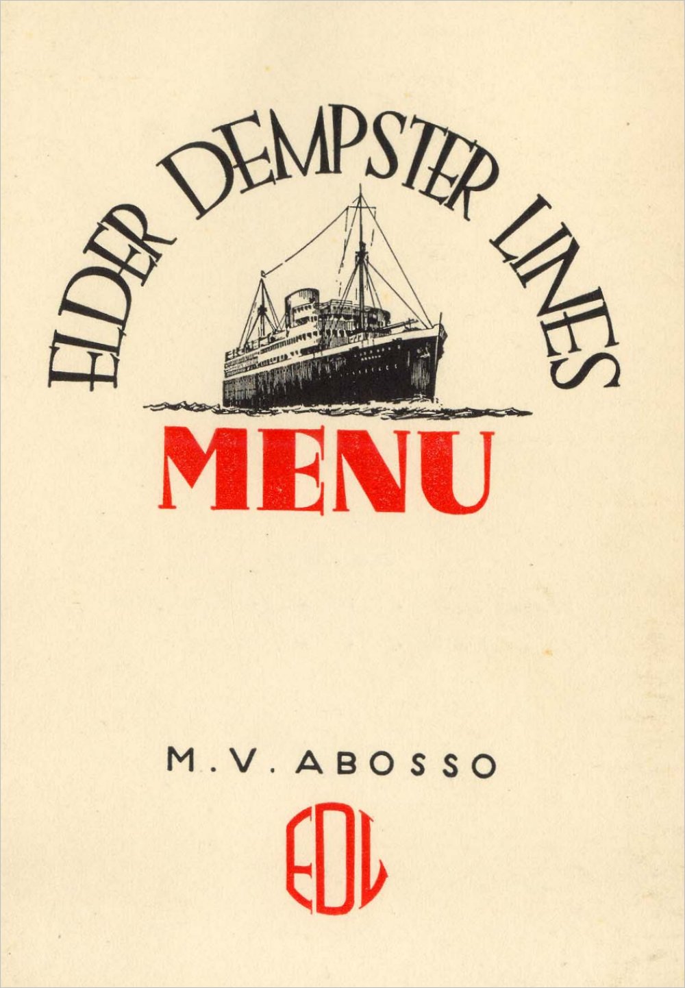 menu cover