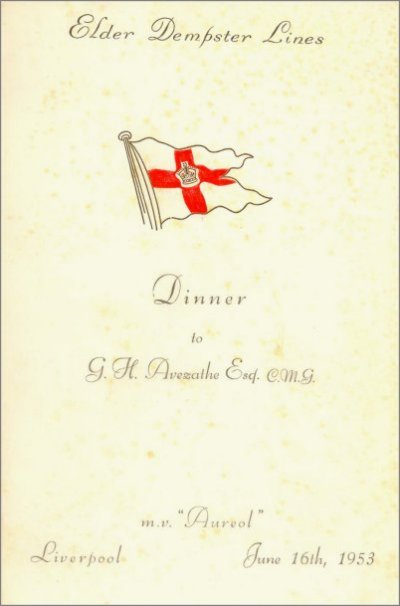 dinner menu