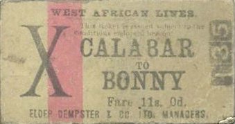 Elder Dempster ticket