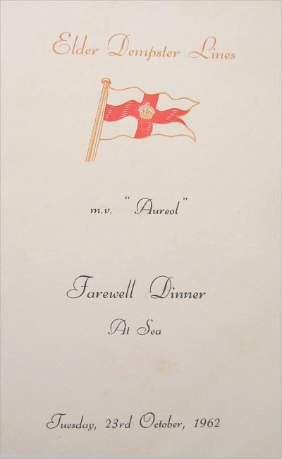 dinner menu
