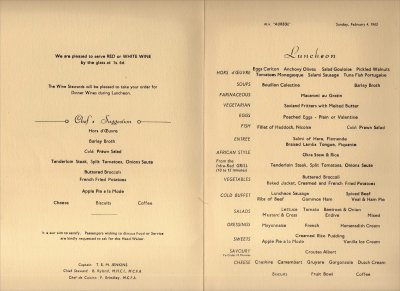 Aureol menu