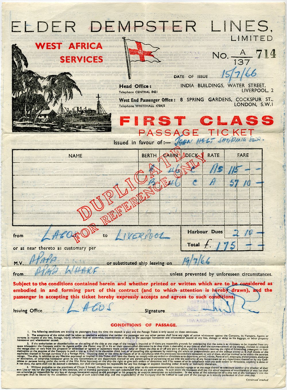 Passenger Ticket