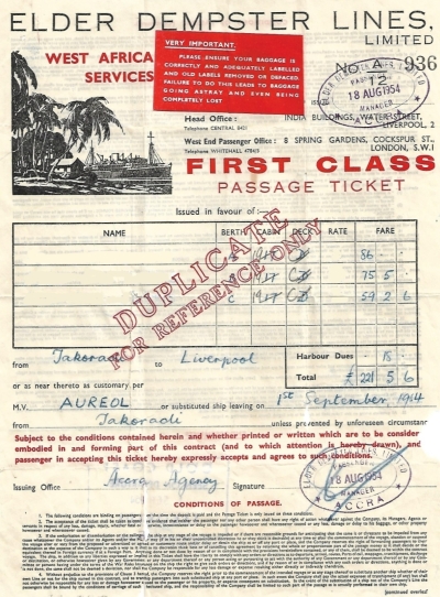passenger ticket